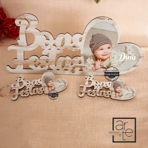 Conjunto Boas festas "Nome + fotografia"