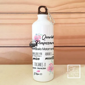 Garrafa florida 400ml "Querida professora"