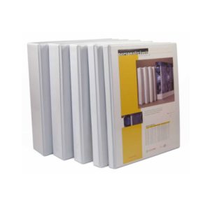 Dossier A4 personalizável em PVC com vitrine. Ferragem 4D16