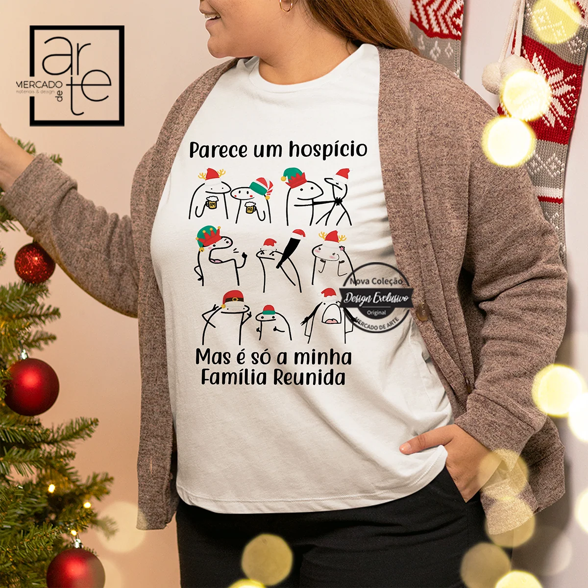 T-Shirt flork "Família Reunida natal" - Image 2