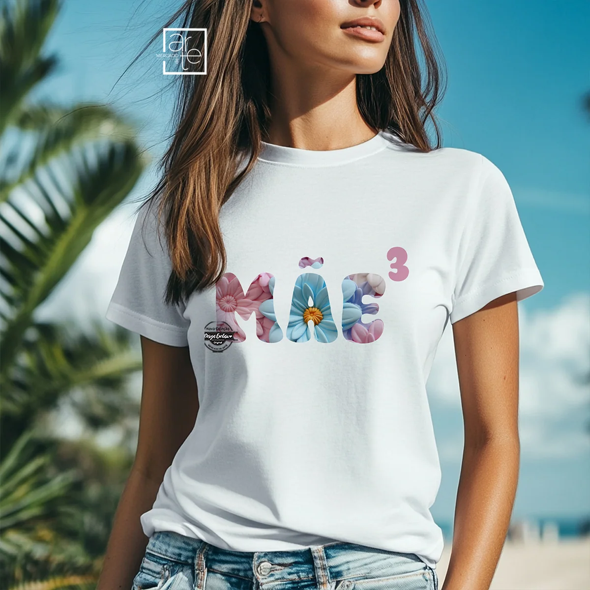 T-shirt "Mãe de 3" - Image 2