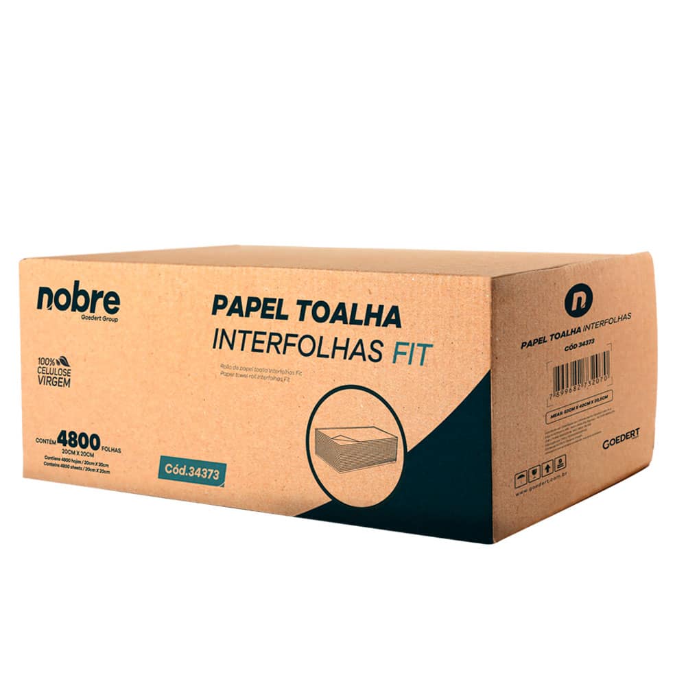 Papel Toalha Interfolhas Fit – 20x20cm – c/ 4800fls – Nobre - Image 2