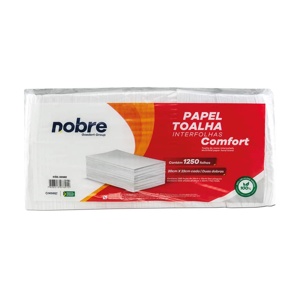 Papel Toalha Interfolha Comfort – 20x22cm – c/1250fls – Nobre - Image 3