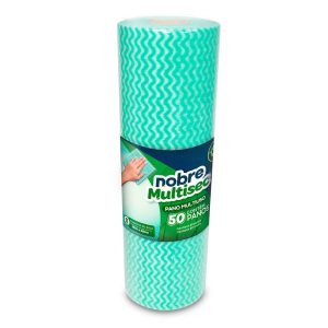 Pano multiuso Slim (rolo c/28cm x 25m picotado aprox. 50cm) verde – Nobre
