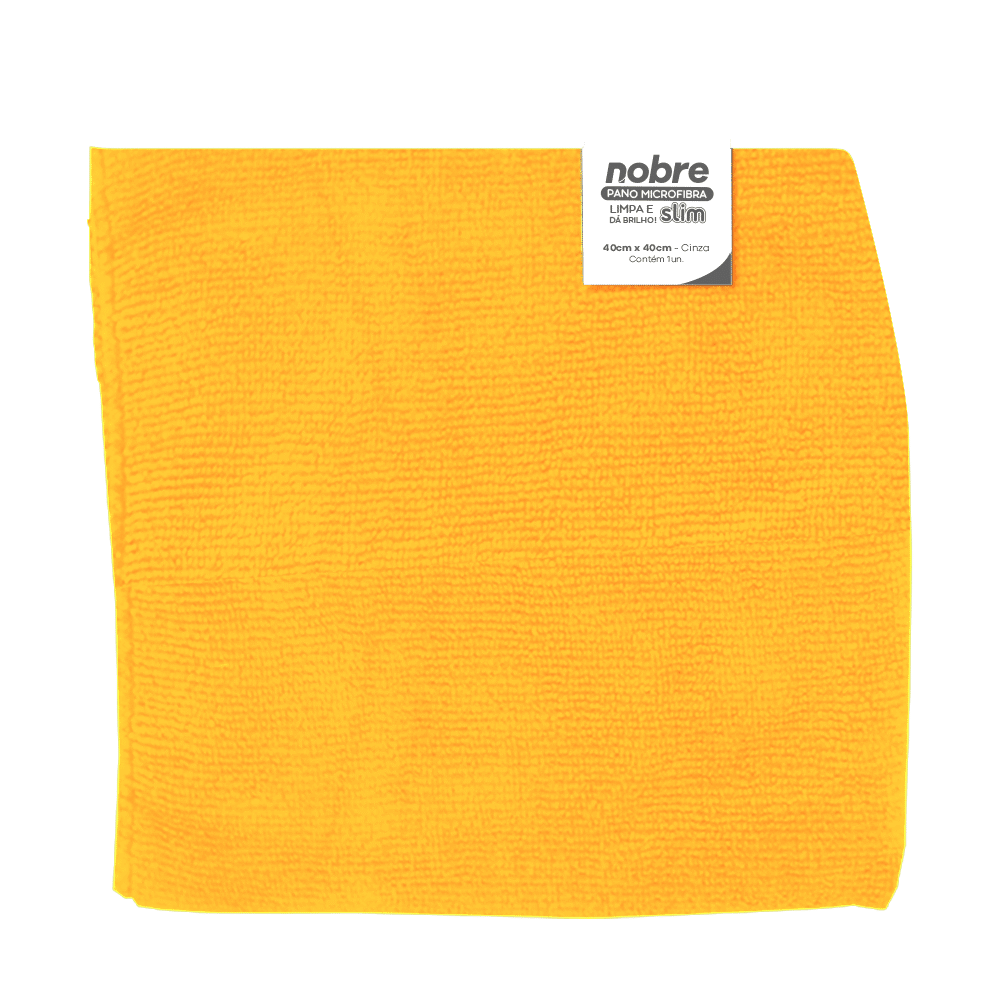 Pano de microfibra 40x40cm (pacote c/ 10 unid.) amarelo Slim – Nobre - Image 3