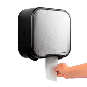Dispenser p/hig. rolao 300/500m. (frente inox escovado) Select Brave – Nobre