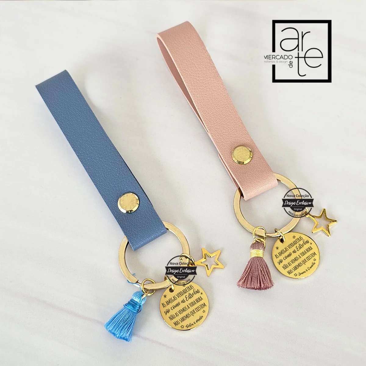 Porta-chaves "Amigas são como as estrelas..." - Image 2