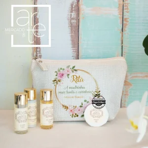 Bolsa e cosméticos " Madrinha mais bonita e carinhosa"