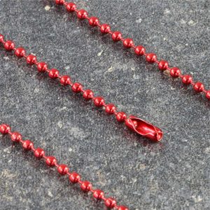 Corrente de bolinhas vermelhas (10,2 cm)