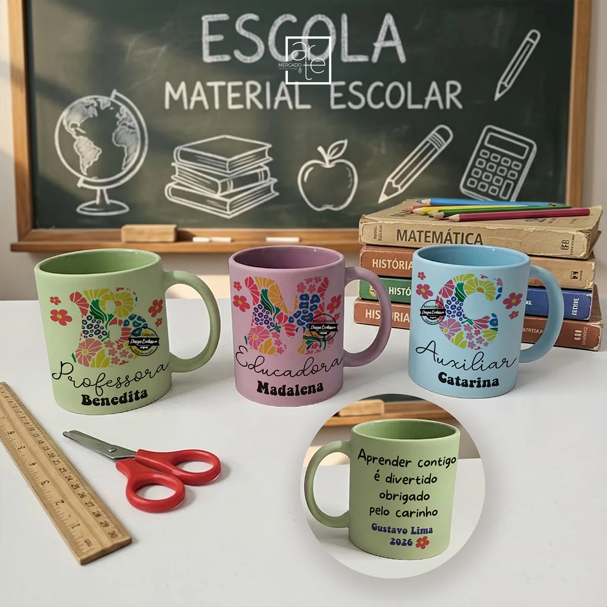 Caneca professora "Inicial"