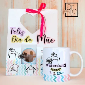 Caneca com caixa flork "vou contar até 3..."