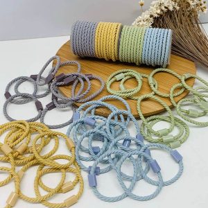 Rábico Elástico xuxinha de cabelo torcido Infantil/bebê 5 Unidades