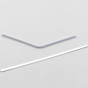 Palheta metálica revestida a PVC branco