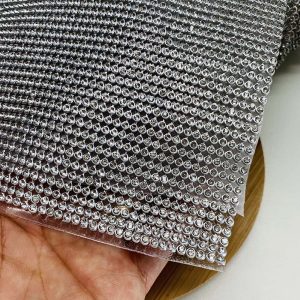 Manta de Strass Prata Alto Brilho