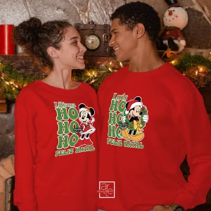 Sweat de natal Minnie e Mickey "HOHOHO"