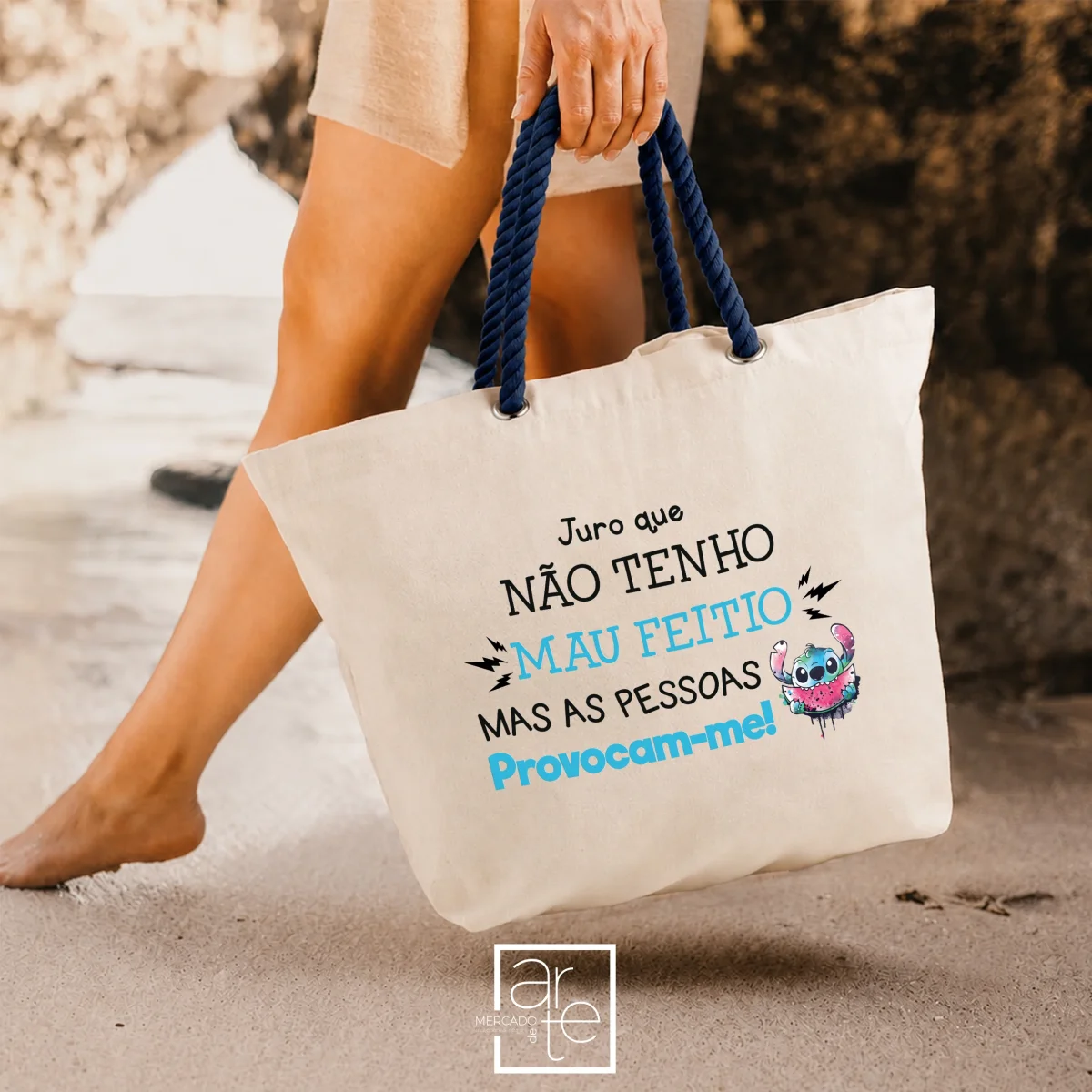 Saco de Praia "Juro que não tenho mau feitio"