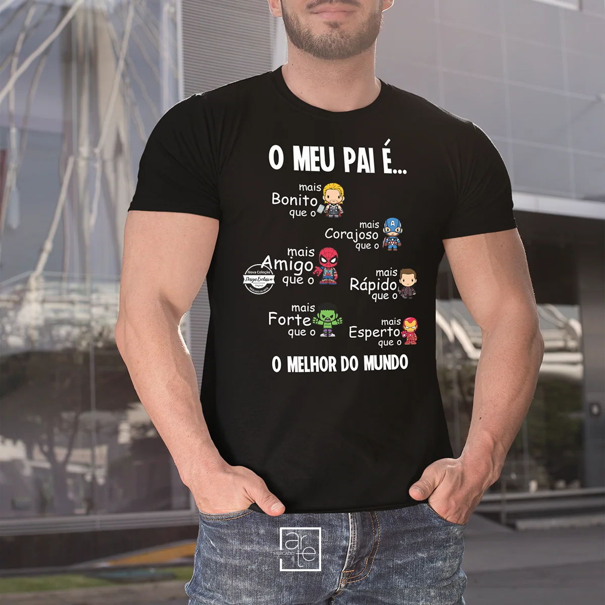 T-shirt heróis Chibi "O meu pai é..." - Image 3