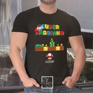 T-shirt Super Mário "Super Padrinho"