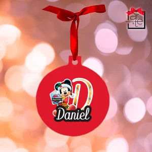 bola de natal Minnie/ Mickey "inicial"