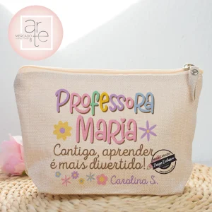 Bolsa " Professora contigo aprender é mais divertido"