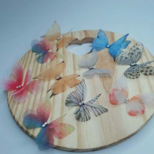 Aplique  Borboleta 3d Organza com Strass