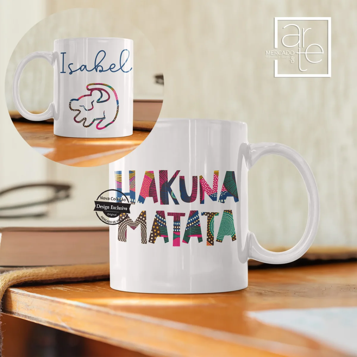 Sweat com capuz e/ou caneca "Hakuna Matata" - Image 3