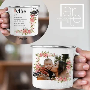 Caneca esmalte significado "Mãe"