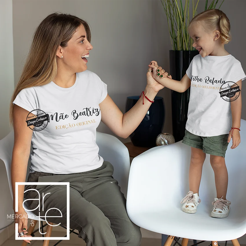 T-shirt Mãe "Edição original" e/ou filha "Edição melhorada" - Image 2