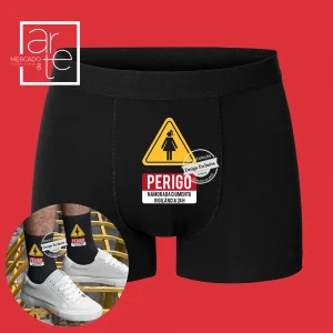 Conjunto boxer e/ou meias "Perigo"