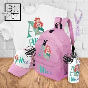 Conjunto regresso às aulas princesa "Ariel"