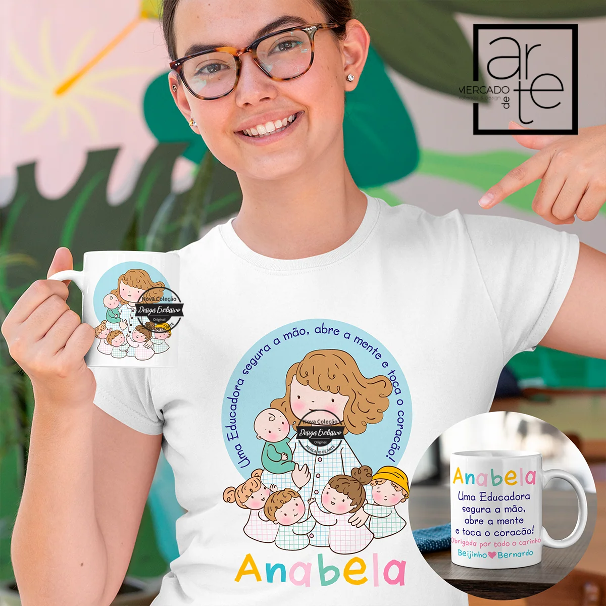 T-shirt e/ou caneca "Educadora" - Image 2