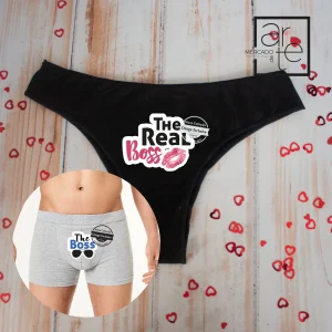 Boxer e/ou cueca "The real boss"