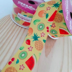 Fita Gorgurão Frutas Progresso nº9-38mm