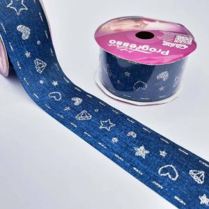 Fita Jeans Progresso Glitter Prata nº 9-38mm