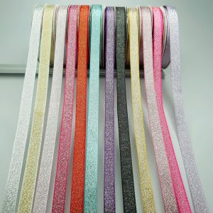 Fita Cetim Lurex Glitter Sinimbu 10mm- rolo 10mts