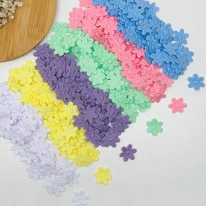 Mini Florzinha de Tecido Prensada Cores Candy 2cm