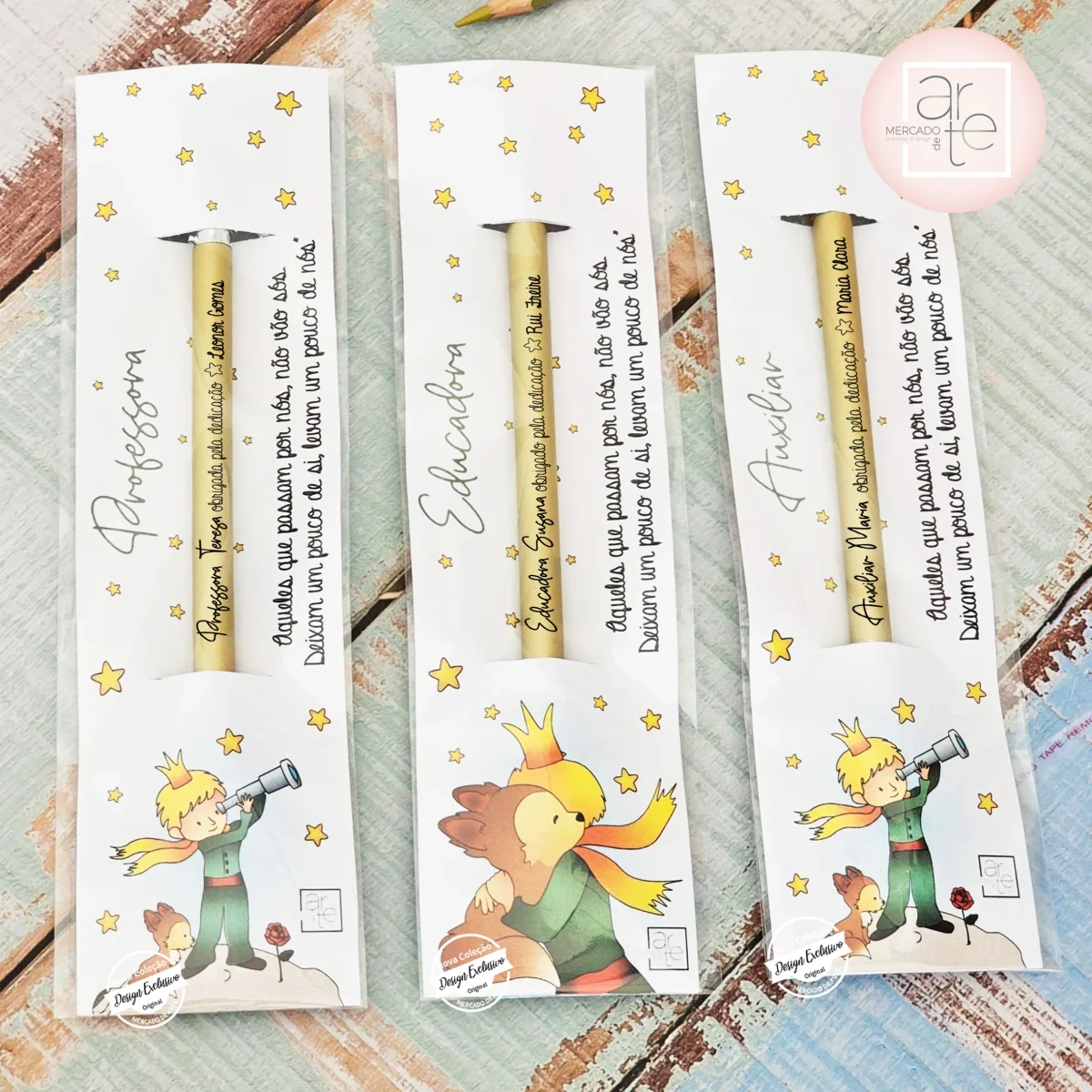 Lápis infinito com cartão temático " Principezinho " - Image 2