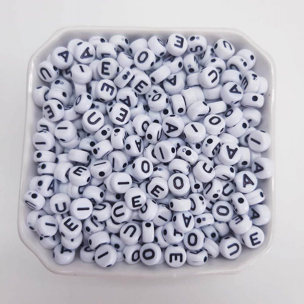 Miçanga Letra Infantil Alfabeto Redondo 4x7mm - Image 3