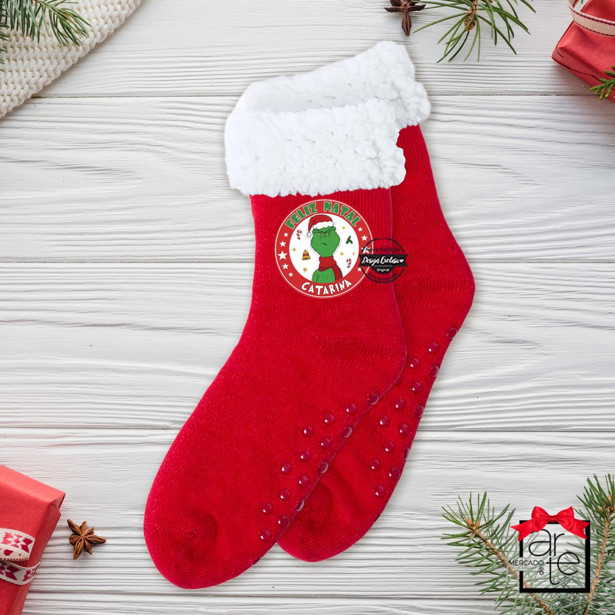 Meias de natal "Grinch" - Image 2