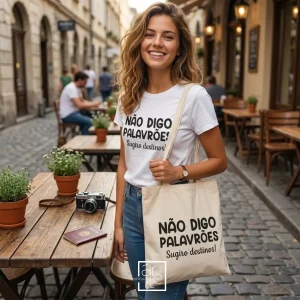 T-shirt e/ou Saco " Não digo palavrões, sugiro destinos! "