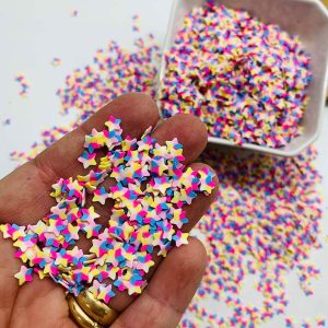Aplique Mini Paetê Confete Estrela Tay Day 5mm Pvc
