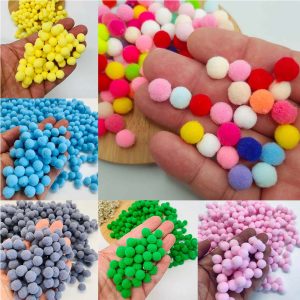 Pompom Mini Cores 1cm- 50 unidade