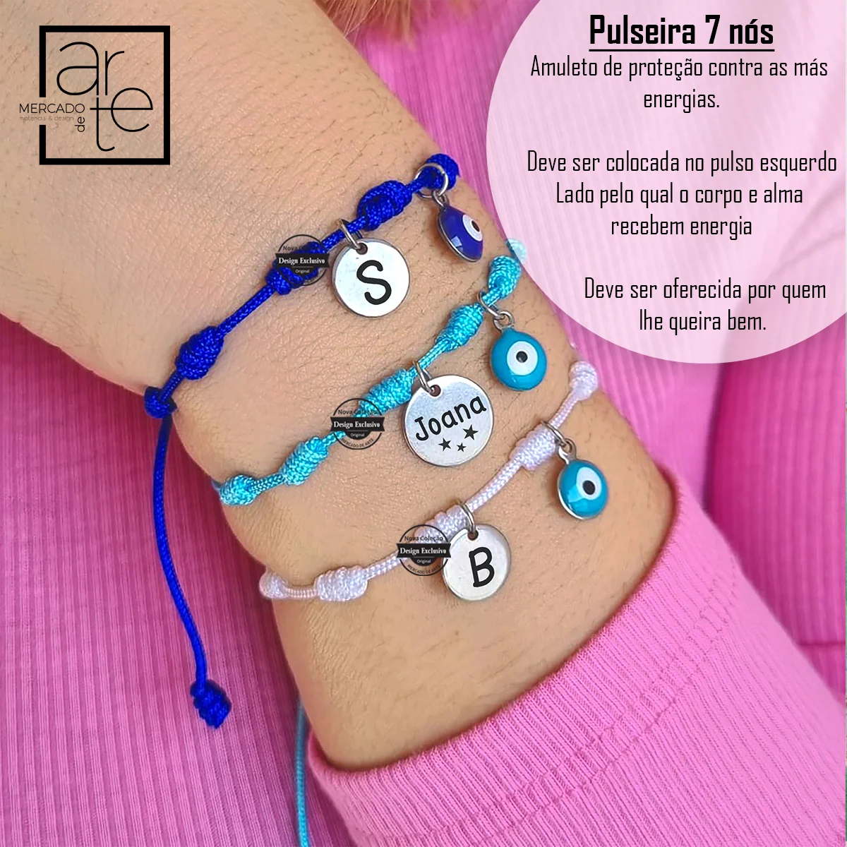 Pulseira 7 nós " Nome ou inicial" - Image 2