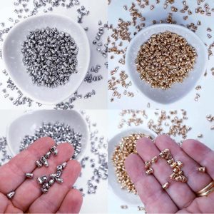 Tarracha para Brinco Modelo Bala Prata/Dourado